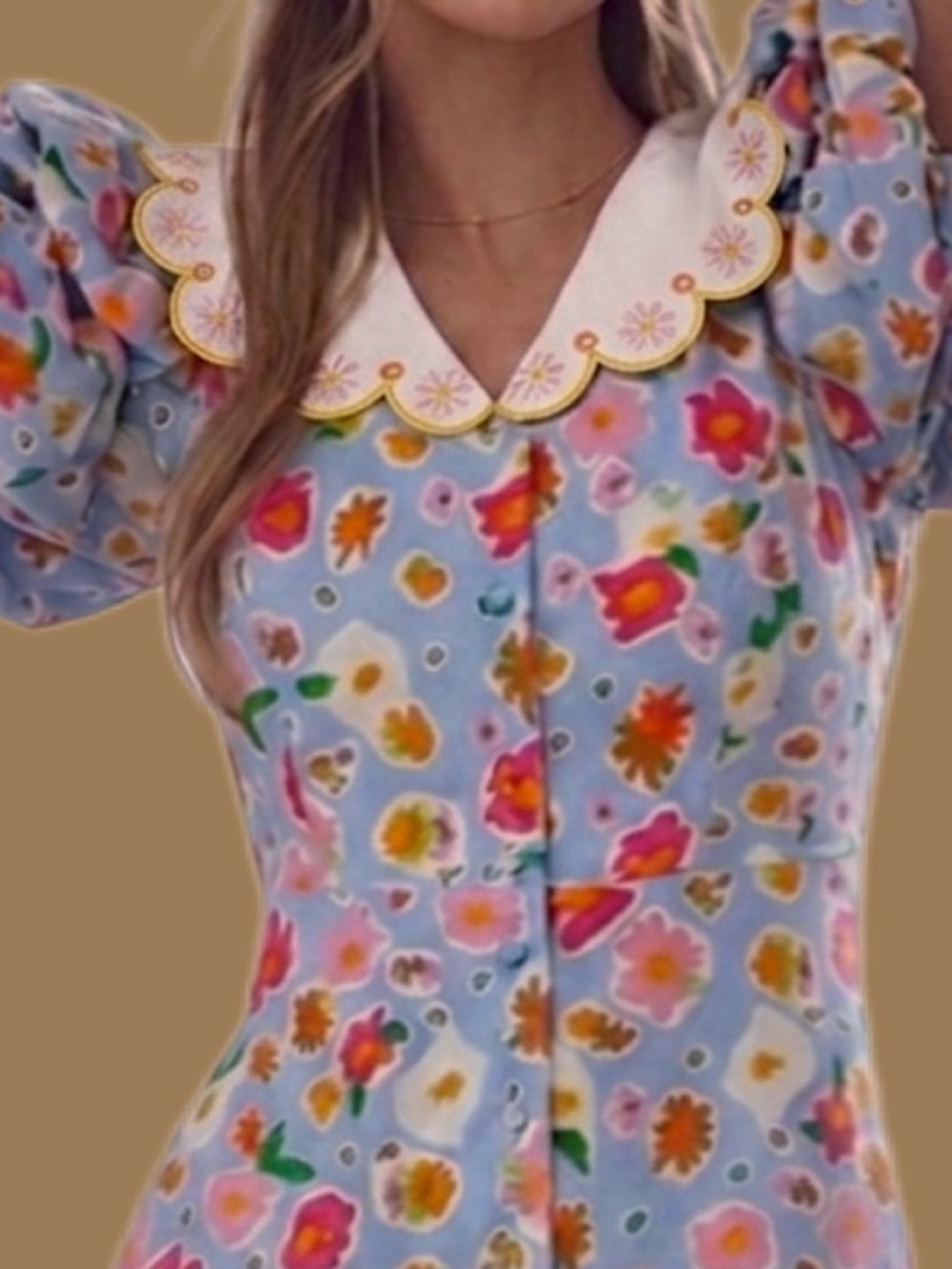 Celia B Floral Vibrant Print Mini Dress Size Medium - Picture 9 of 11